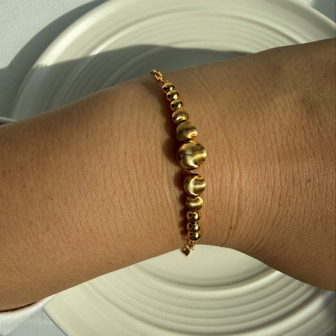 Smile Ball Bracelet – Gold Vermeil & Sterling Silver